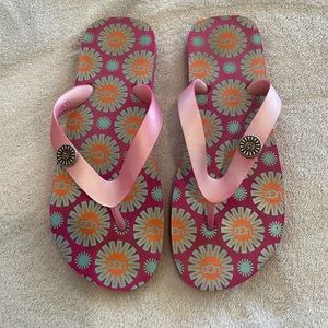 Pink UGG Flare Thong Sandals Size 6